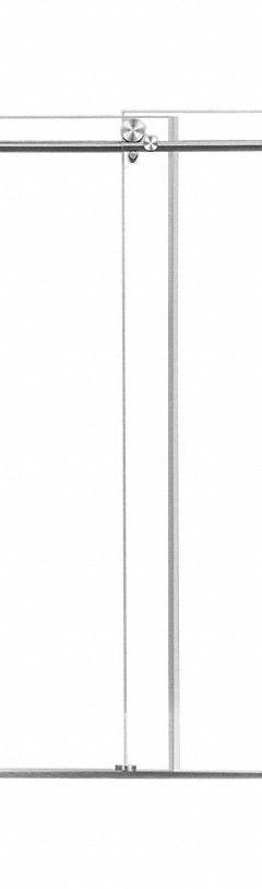 FOREMOST Tub and Shower Door: 56 in Min. Door Wd, 60 in Max. Door Wd, 62 in Overall Ht, Frameless (MPN MRRL6062-CL-SV). Key specifications — Brand: FOREMOST.