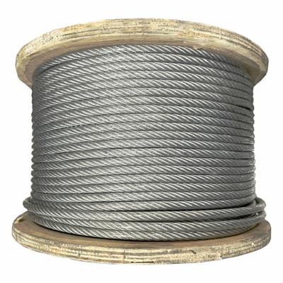 LEXCO CABLE Wire Rope: Vinyl, Galvanized Steel, 7 x 7, 54 lb Working Load Limit - UV-Resistant Vinyl-Coated Wire Rope