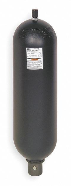 PARKER Bladder Accumulator: 2,310 cu in Fluid Volume, 2174 cu in, 3,000 psi Max. Pressure (MPN BA10B3T01P2GRG). Key specifications — attr98879: PARKER; attr95407: SAE #24 (1-7/8-12); attr95412: -20 to 200°F for Mineral Oil; attr95405: 2174 cu in.