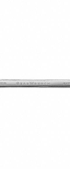 GEARWRENCH Combination Ratcheting Wrench: Alloy Steel, Full Polish Chrome, 10 mm Head Size, Std (MPN 85510). Key specifications — attr309600: 10 mm; attr309611: Full Polish Chrome; attr309610: Alloy Steel; attr309604: Yes; attr309612: No; attr309613: No; attr309615: No; attr324932: GEARWRENCH.