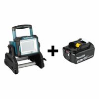 MAKITA Work Light Kit: LXT®, Work Light, 3,000 lm Max., 3 Modes, 14 1/4 in Max. Ht, 18V DC (MPN DML811 + BL1850B). Key specifications — attr1291275: 1 Battery, No Charger.