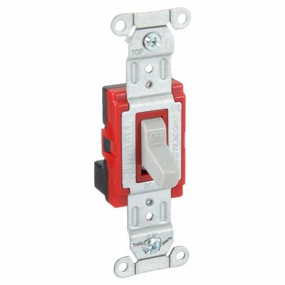 HUBBELL Wall Switch: Toggle Switch, Single Pole, Maintained, Gray, 120/277V AC - Toggle Wall Switches