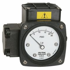 MIDWEST INSTRUMENT Differential Pressure Gauge & Switch: Back, 1/4 in NPT Female, 142, 2 1/2 in Dial (MPN 142-AA-00-O(AA)-100H). Key specifications — Sensor Type: Diaphragm; Series: 142; Housing Material: Aluminum; Certificate of Calibration: Not Included; Gauge Accuracy: ±3-2-3%.