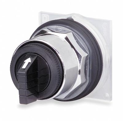 SCHNEIDER Short-Handled Selector Switch: 30 mm Panel Mount Size, 2 Positions - Selector-Switch Operators