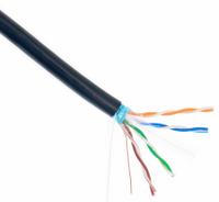 TRIPLETT Data Cable: 1,000 ft Cable Lg, 23 AWG, Commercial, Black, PVC, CAT6AS-1000BK, 6A, Shielded. Key specifications — Conductor Gauge: 23 AWG; Fire Rating: Commercial; Jacket Material: PVC; Brand: TRIPLETT.