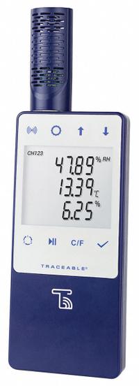 TRACEABLE Carbon Dioxide Meter: Bluetooth, Gas Analyzers for Carbon Dioxide, Carbon Dioxide, 6526. Key specifications — Manufacturer Part Number: 6526; Brand: TRACEABLE; Calibration Certificate Type: NIST; Digital Display Screen Type: LCD; Features: Connect to your Data Via Smartphone, Tablet or PC Using TraceableLIVE Wireless Capability*; Includes: Wall Mount; PPM Accuracy: 5% of Reading (+1 Digit (Carbon Dioxide)); Power Source: Battery.