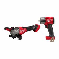 MILWAUKEE Tool Combination Kit: 2 Tools, Angle Grinder/Impact Wrench, 18 V DC Volt, Tool Only, M18™ (MPN 3671-20, 2960-20). Key specifications — attr1176460: Impact Wrench.