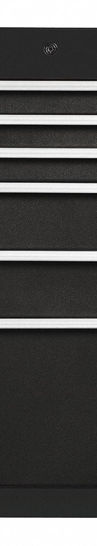 PROTO Side Cabinet: Black, 6 Drawers, Keyed, 19 in W x 25 1/4 in D x 34 in H, Black / Gloss, 550S (MPN J551934-6BK-SC). Key specifications — Brand: PROTO; Drawer Color: Black; Drawer Slide Type: Ball Bearing; Series: 550S; Locking System: Keyed.