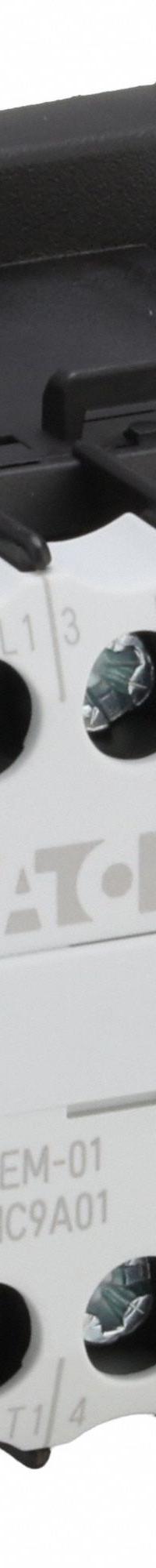 EATON Miniature IEC Magnetic Contactor: Non-Reversing, 3 Poles, 3NO Contacts, 9 A, 24V AC Coil (MPN XTMC9A01T). Key specifications — attr945107: EATON; attr972381: Yes.