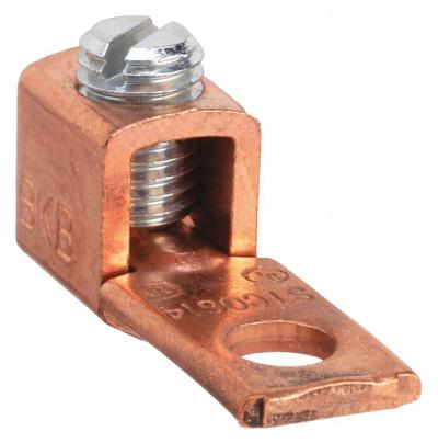 BLACKBURN Wire Connector: 14 AWG – 6 AWG Wire Sizes, 13/64 in Stud Size - Straight Mechanical Lugs