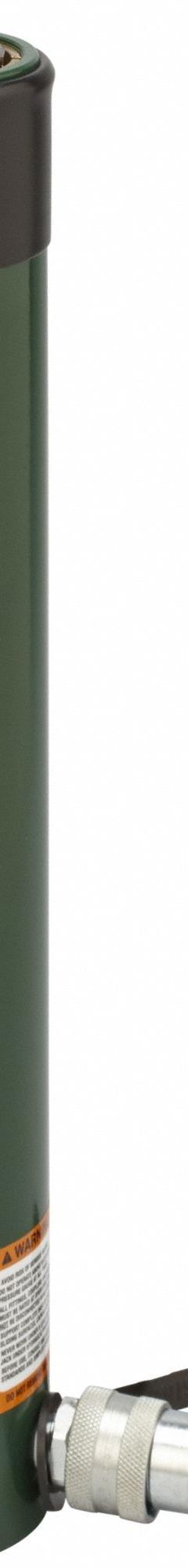 SIMPLEX Hydraulic Ram: Single Acting, 25 ton Nominal Capacity, 12 in Nominal Stroke Lg, Steel (MPN R2512). Key specifications — attr98927: SIMPLEX.