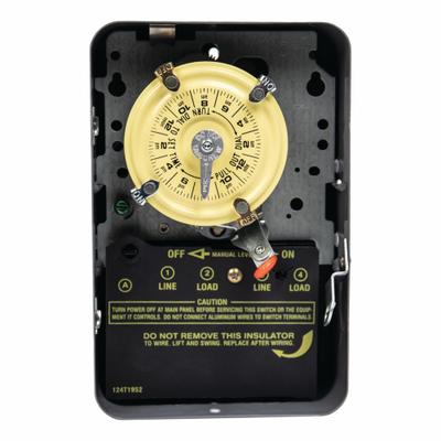 INTERMATIC Electromechanical Timer: 24 hr, 208-277V AC, DPST - Electromechanical Timer Switches