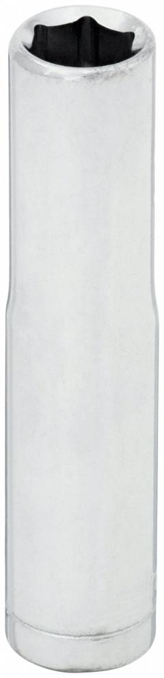 WESTWARD Socket: SAE, 1/4 in Drive Size, 1/4 in Socket Size, 6-Point, Deep, Chrome, 2 in Overall Lg (MPN 53YR22). Key specifications — attr1204417: WESTWARD; attr1204392: Chrome.