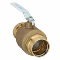 APOLLO Ball Valve: 2 1/2 in, Brass, Straight, Press x Press, 300 psig Max. Pressure (CWP), Two-Piece (MPN 77VLF14901). Key specifications — Brand: APOLLO; Handle: Lever.