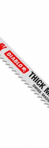 DIABLO Jigsaw Blade: 17/14, 3 5/8 in Blade Lg, High Speed Steel, T Shank, Metal, 5 Pieces, 5 PK (MPN DJT118B5). Key specifications — attr1097716: Thick Metal; attr1097715: High Speed Steel; attr1097719: 17/14; attr1097728: DIABLO.
