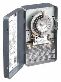 TORK Electromechanical Timer: 24 hr, 208-277V AC, DPST, Mechanical (MPN 1104B). Key specifications — Body Material: Metal; Indoor/Outdoor Usage: Indoor; Mounting Style: Surface; Brand: TORK.