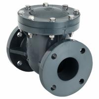 ASAHI Swing Check Valve: Swing, Inline Valve Body, 3/4 in Pipe Size, Flange x Flange, PVC, Std, EPDM (MPN 1201007). Key specifications — Brand: ASAHI.