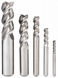 APPROVED VENDOR End Mill Set: Corner-Radius, 5 Pc, Carbide, 3 Flute, 1/8" to 1/2" Mill Dia (MPN 283-888881)