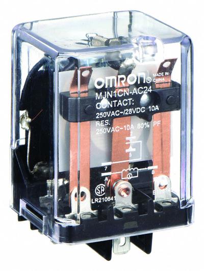 OMRON General Purpose Relay: Socket Mounted, 10 A Current Rating, 24V AC, SPDT - Socket-Mounted Relays