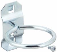 APPROVED VENDOR Single Ring Tool Holder: 2 1/2 in x 2 in, Hanging, Surface, Silver (MPN 6YE18). Key specifications — Mounting Type: Surface; Finish: Zinc-Plated; Color: Silver; Accessory Type: Single Ring Toolholder; Locking System: Hanging; Brand: APPROVED VENDOR.