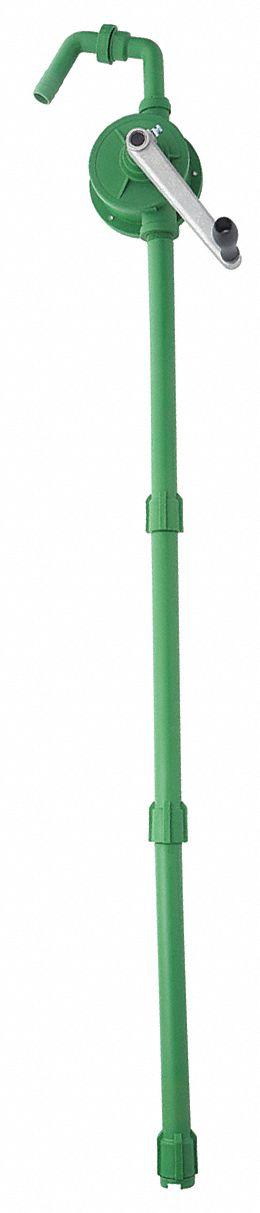 Dayton Hand Pump: Rotary Action, Pump with Spout, Polypropylene Housing, 8.53 oz per stroke - Rotary-Crank Drum Pumps