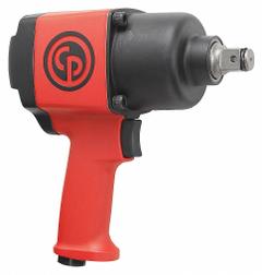 CHICAGO PNEUMATIC Air Impact Wrench: Compact, 3/4 in Drive, Pistol-Grip, Square, Std, Friction Ring (MPN CP6763). Key specifications — attr1321013: NPT; attr1321019: Compact; attr1321030: CHICAGO PNEUMATIC; attr1321012: Standard; attr1321025: Square.