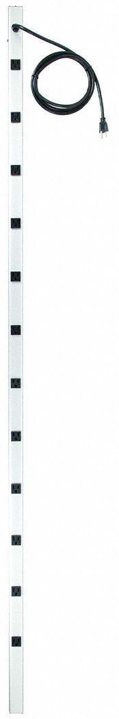 APPROVED VENDOR Outlet Strip: 12 Outlets, 6 ft Cord Lg, 15 A Current, Not UL Rated for Healthcare (MPN 5HN20). Key specifications — Brand: APPROVED VENDOR; Mounting Style: Clip.