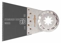 FEIN Oscillating Tool Blade: 2 9/16 in Blade Wd, 3 13/16 in Overall Lg, Straight Cutting, 1 Pieces (MPN 63502134260). Key specifications — attr1097473: Plastic; attr1097476: FEIN; attr1097456: Straight Cutting.
