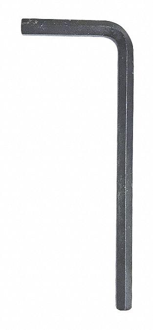 WESTWARD Hex Key: 0 Ball Ends, 4 mm Tip Size, Metric, Short, Alloy Steel, Black Oxide - L-Shaped Hex Keys