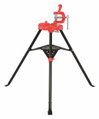 RIDGID Portable Yoke Vise: Folding Leg, 0.13 in – 2.5 in Pipe Size Range, 35 1/2 in Max Ht, Metal (MPN 40130). Key specifications — attr511105: Tool Tray; attr511119: Folding; attr511107: Metal; attr473852: RIDGID.