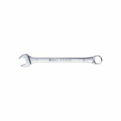 BETA Combination Wrench: Stainless Steel, Natural, 3/8 in Head Size - SAE Spline Combination Wrenches