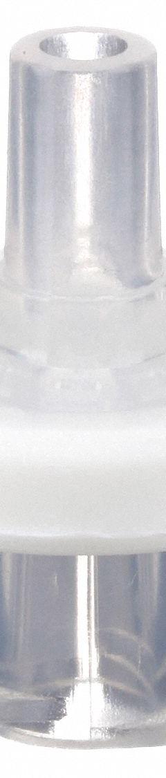 LAB SAFETY SUPPLY Syringe Filter: Sterile, 0.22 um Pore Size, 100 mL Max Capacity - mL, Male, Female (MPN 11L863). Key specifications — Housing Material: Polypropylene; Inlet Connection Gender: Female; Inlet Connection Type: Female Luer Lock; Outlet Connection Gender: Male; Brand: LAB SAFETY SUPPLY; Compatible Product Type: Male Luer Slip Outlet; Filter Material: PTFE; Outlet Connection Type: Male Luer Slip.