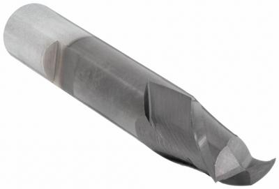 CLEVELAND Square End Mill: Cobalt, TiCN Coated, 2 Flute, 1/4" Mill Dia, 1/2" LOC - General Purpose Cobalt Square End Mills