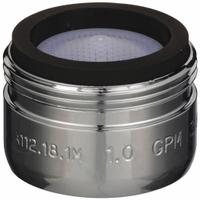 ZURN Aerator: 1 gpm Flow Rate, Spray Flow Outlet, Brass, Chrome Finish, 13/16"-27 Connection Size (MPN G63561). Key specifications — Includes: Spray Outlet; Material: Brass; Product Type: Aerator; Connection Size: 13/16"-27; Brand: ZURN.