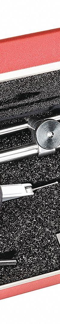 STARRETT Tilted-Face Dial Test Indicator: 0 in to 0.02 in, Swivel Head, Inch, 0.0001 in (MPN 708BCZ). Key specifications — attr1184166: Swivel Post Snug with Dovetail Indicator Clamp; attr1200917: Tilted-Face Dial Test Indicator; attr1184127: 708BCZ; attr1184167: STARRETT; attr1184108: 0.0001 in.