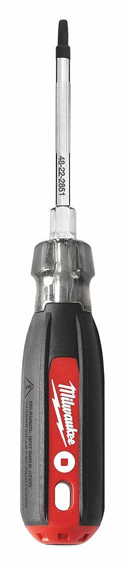 MILWAUKEE Tether-Ready Square Screwdriver: Std Lg, Friction, #1 Tip Size - Tether-Ready Square Screwdrivers