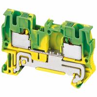 SCHNEIDER Terminal Block: DIN Rail Mounting Type, Push-In Wire Termination, 2 Wire Terminals (MPN NSYTRP42PE). Key specifications — Brand: SCHNEIDER; For Minimum Wire Size: 24 AWG.