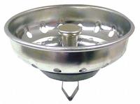 KISSLER Strainer: 3 in Overall Dia, 3 in Overall Ht, Stainless Steel, Chrome, Silver, Push and Twist (MPN 59-2005). Key specifications — Material: Stainless Steel; Color: Silver; Connection Type: Push and Twist; Brand: KISSLER; Application: Sink Drain.