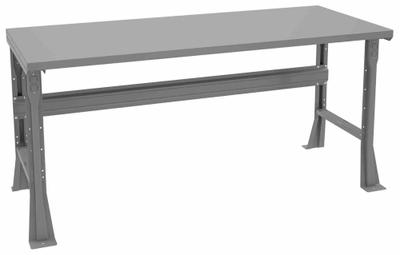 TENNSCO Workbench: Fixed Ht, Steel, 72 in x 30 in, 1,800 lb Overall Load Capacity - Open-Base Workstations