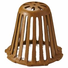 SMITH LIGHT COMMERCIAL Dome Strainer: 6 5/8 in Overall Dia, 6 in Overall Ht, Cast Iron, Duco Coated (MPN 110-10). Key specifications — Connection Type: Flanged; Finish: Duco Coated; Brand: SMITH LIGHT COMMERCIAL.