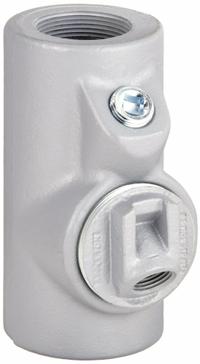 Sealing Fitting - Vertical: Iron, 2 in Trade Size, Female, 7 1/2 in Overall Lg (MPN EYDEF200). Key specifications — Brand: APPLETON ELECTRIC; Connection Type: Threaded; Thread Gender: Female; Ends - Hazardous Fittings: 2 in FNPT x 2 in MNPT; Material: Iron; Hazardous Location Rating: Class I, Division 1 and 2, Groups B, C, D; Thread Type: NPT; Standards: UL 886.