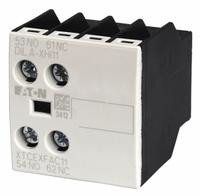 EATON Auxiliary Contact: 1NO/1NC, 16 A Max Current (AC), Front Mount, Front-Mounted (MPN XTCEXFAC11). Key specifications — Brand: EATON; Compatible with Series: XTRE Control Relays.