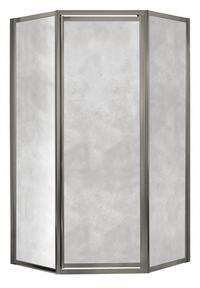 FOREMOST Shower Door: 24 in Max. Door Wd, 18 1/2 in Fixed Panel Wd, 70 in Overall Ht, Framed (MPN TDNA0570-OB-BN). Key specifications — Brand: FOREMOST; Door Frame Finish: Brushed Nickel.