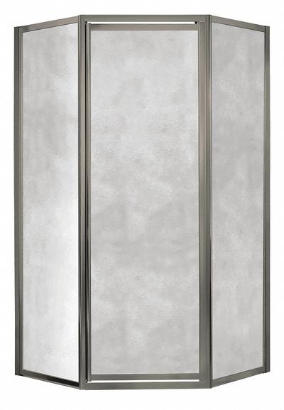 FOREMOST Shower Door: 24 in Max. Door Wd, 18 1/2 in Fixed Panel Wd, 70 in Overall Ht - Neo-Angle Shower Doors