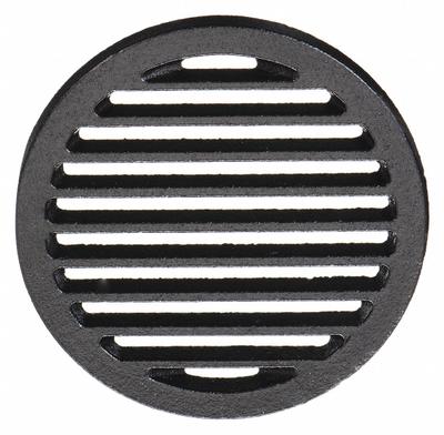 APPROVED VENDOR Grid: Round, 5 7/8 in Overall Dia, 3/8 in Overall Ht, Cast Iron, Phosphating - Light-Duty Floor Drain Grates (Class A)