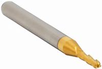 APPROVED VENDOR Ball End Mill: Carbide, TiN Coated, 3 Flute, 1/16" Mill Dia, 1/4" LOC, 1-1/2" OAL (MPN 222-001031)