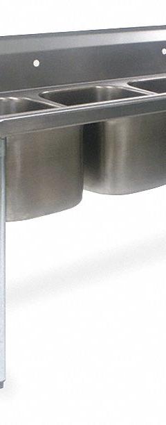 EAGLE GROUP Kitchen Sink: 4 Bowls, 44 in Overall Ht, 107 3/4 in Overall Lg, 27 1/2 in Overall Wd (MPN 314-16-4-18-SL). Key specifications — Brand: EAGLE GROUP.