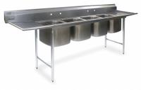 EAGLE GROUP Kitchen Sink: 4 Bowls, 44 in Overall Ht, 107 3/4 in Overall Lg, 27 1/2 in Overall Wd (MPN 314-16-4-18-SL). Key specifications — Brand: EAGLE GROUP.