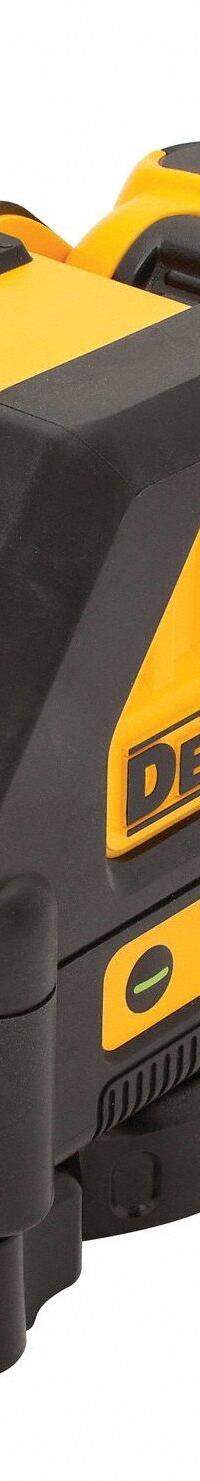 DEWALT Line Laser: 2 Lines and 0 Dots, Green Beam, 0 Planes, 100 - 200 ft Range w/o detector (MPN DW088LG-K). Key specifications — attr935979: Li-Ion; attr934757: DEWALT; attr936112: ±1/8 in @ 30 ft; attr936114: Pendulum Self-Leveling; attr935981: Target.