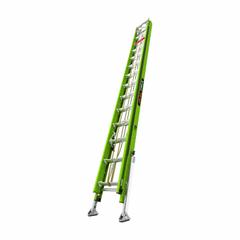 LITTLE GIANT Extension Ladder: 28 ft Ladder Size, Fiberglass, 375 lb Load Capacity, 74 lb Wt (MPN 17528-285). Key specifications — Color: Green; Brand: LITTLE GIANT; Included Features: V-Rung; Removable Fly: Fixed.